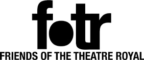 A black on white graphical logo for friends of the Theatre Royal